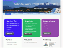 Tablet Screenshot of martins-taxi.ch